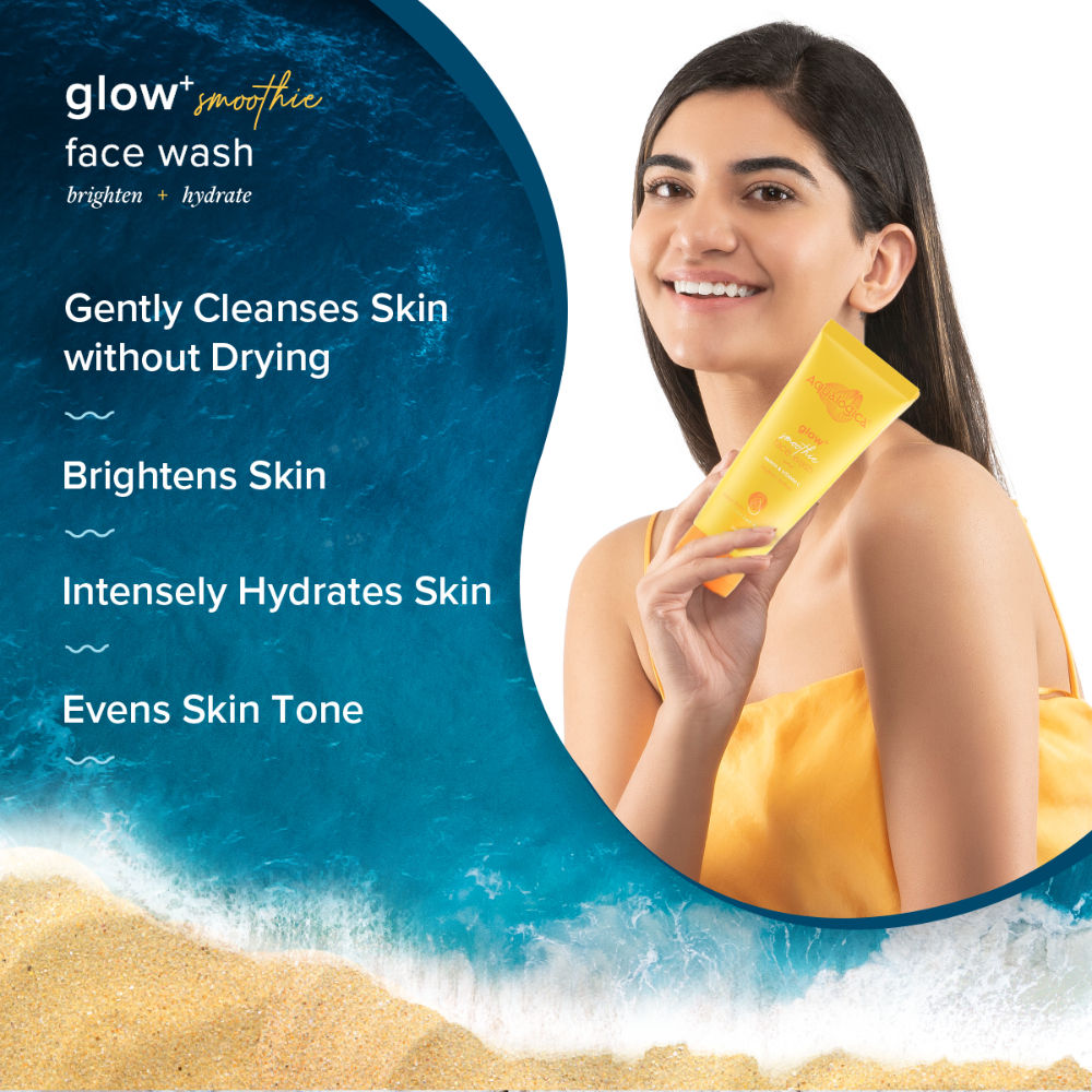 Glow+ Smoothie Face Wash with Papaya & Vitamin C , Hydrates & Gently Cleanses