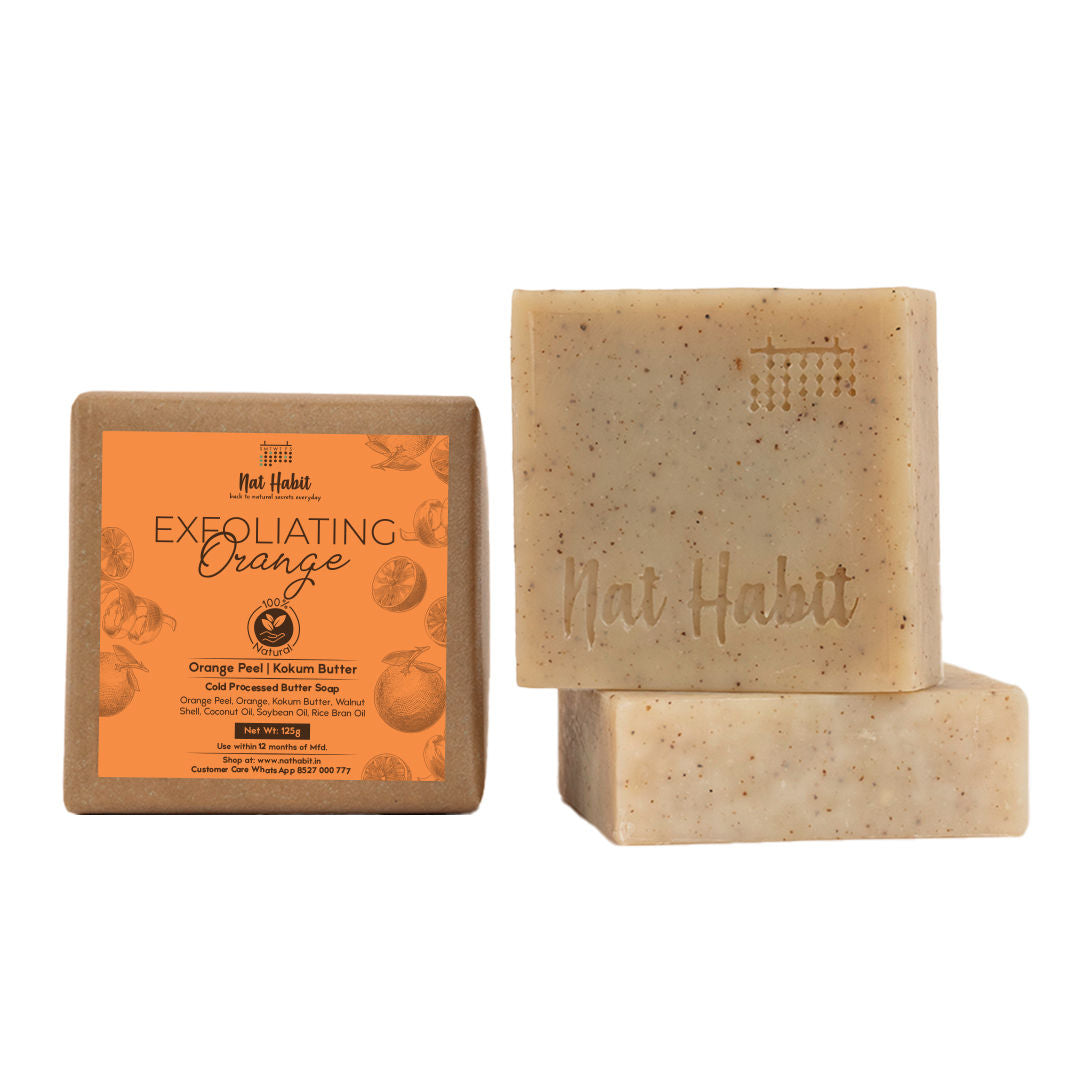 Cold Process Vitamin C Orange Handmade Butter Soap for Exfoliation, Whitening & Dark Spots