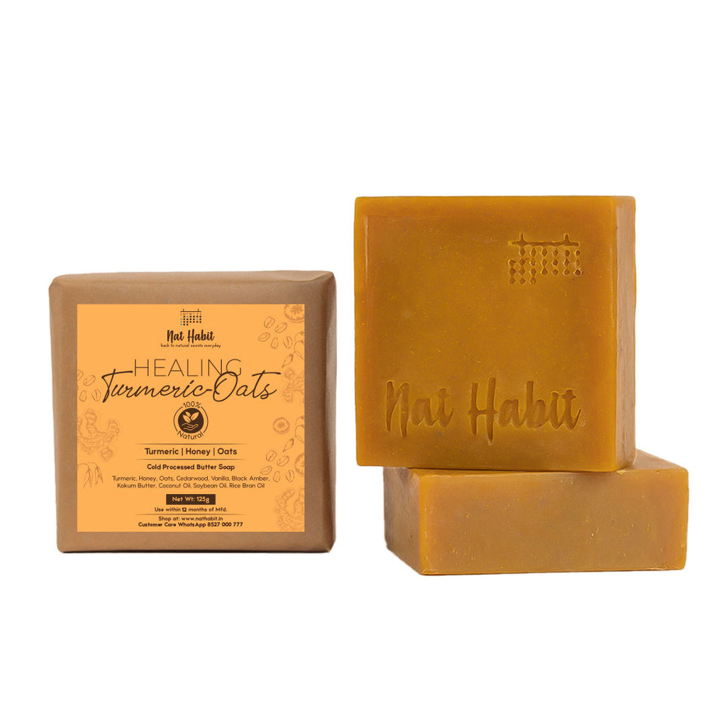 Cold Process Turmeric Butter Bath Soap - Exfoliation, Acne, Skin Brightening & Dark Spots
