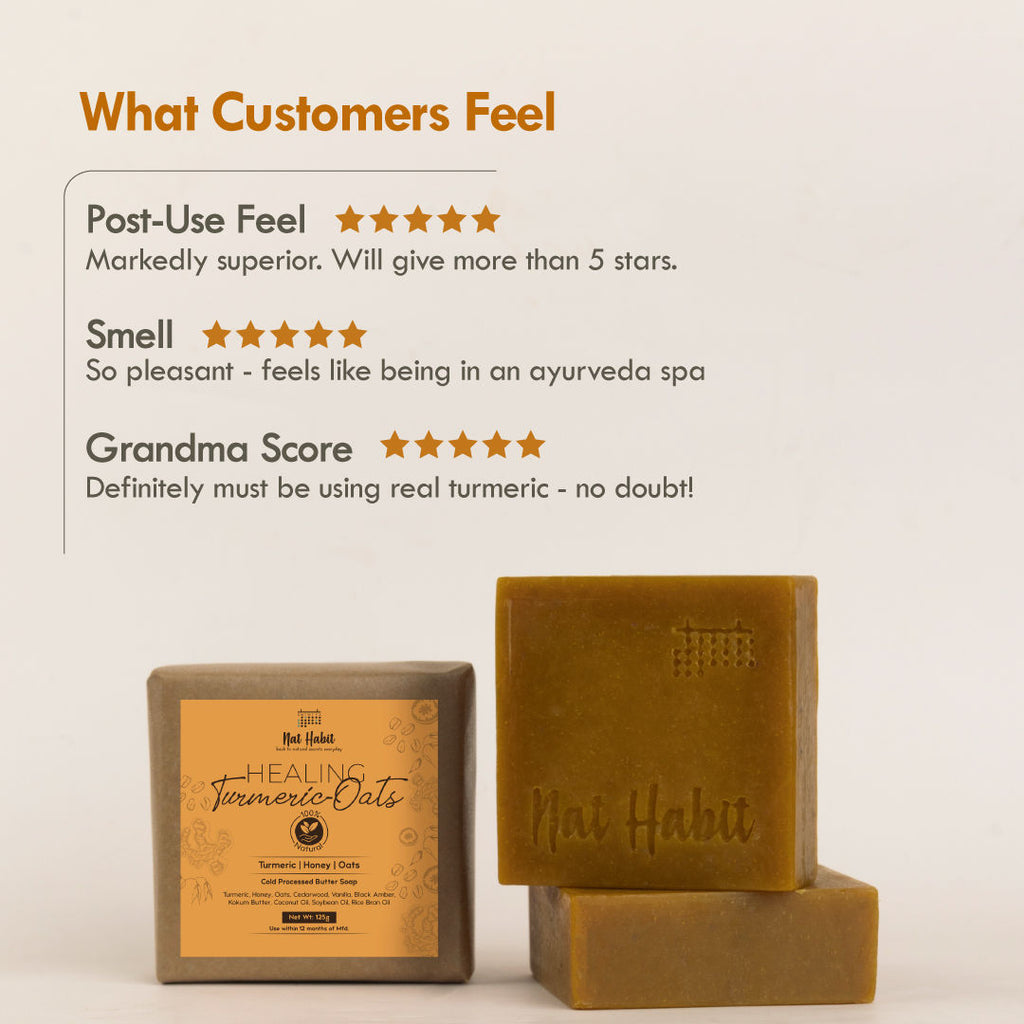 Cold Process Turmeric Butter Bath Soap - Exfoliation, Acne, Skin Brightening & Dark Spots
