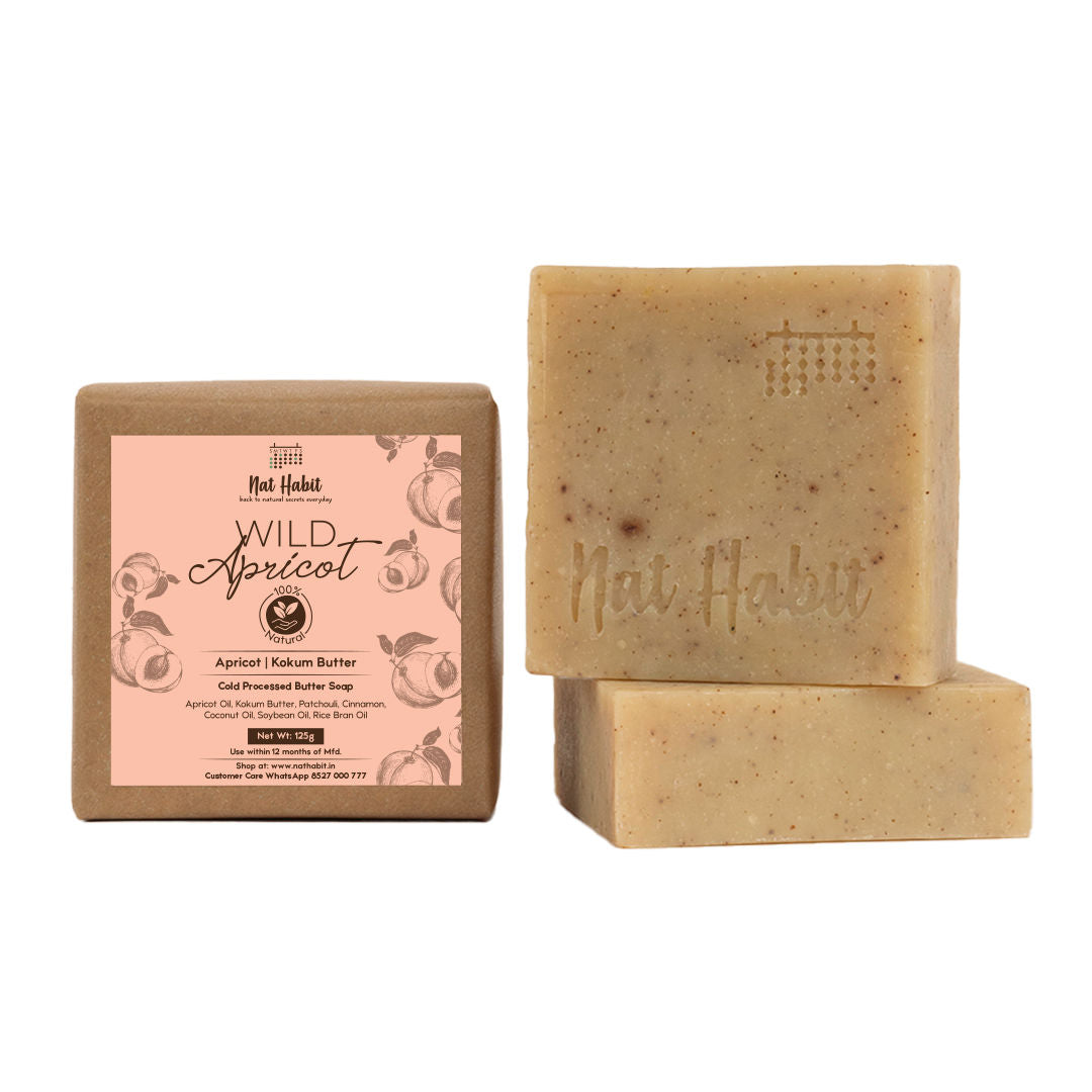 Ayurvedic Cold Process Apricot Butter Bath Soap - Vit C, Whitening, Nourishing & Handmade