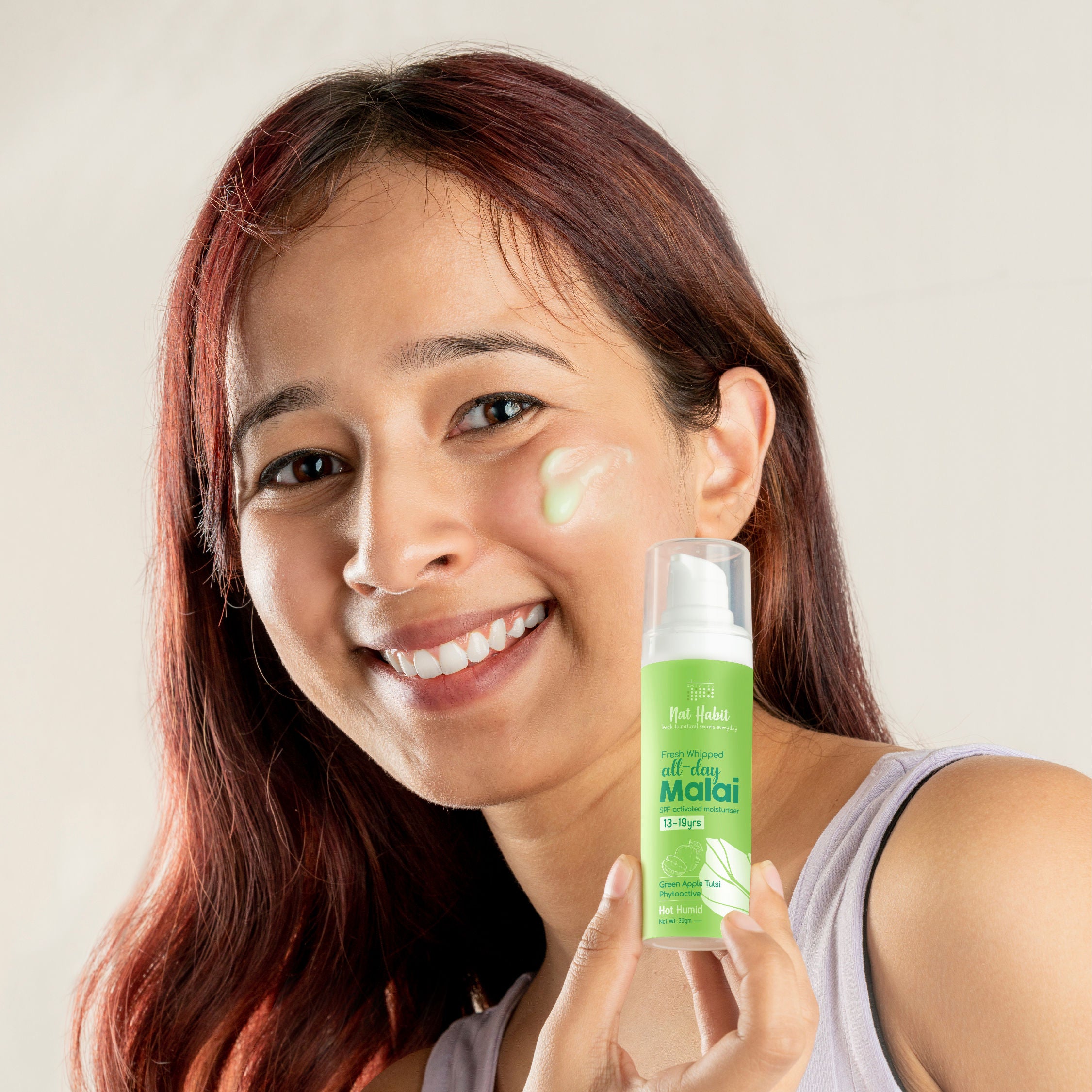 Green Apple Tulsi Light Moisturizer, Face Moisturizer For Combination Skin With Vit C