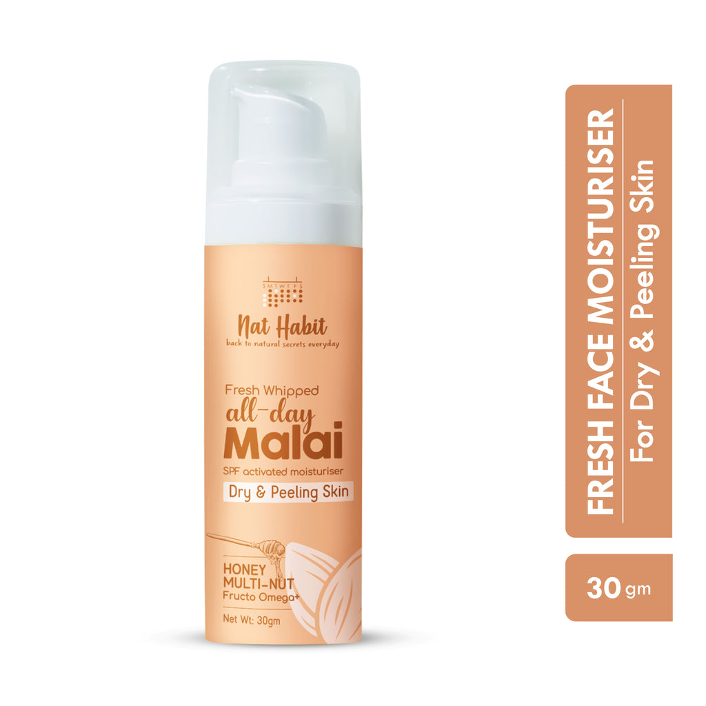 Honey Multi-Nut Face Moisturizer Malai, Day Cream For Dry Skin & Sensitive Skin