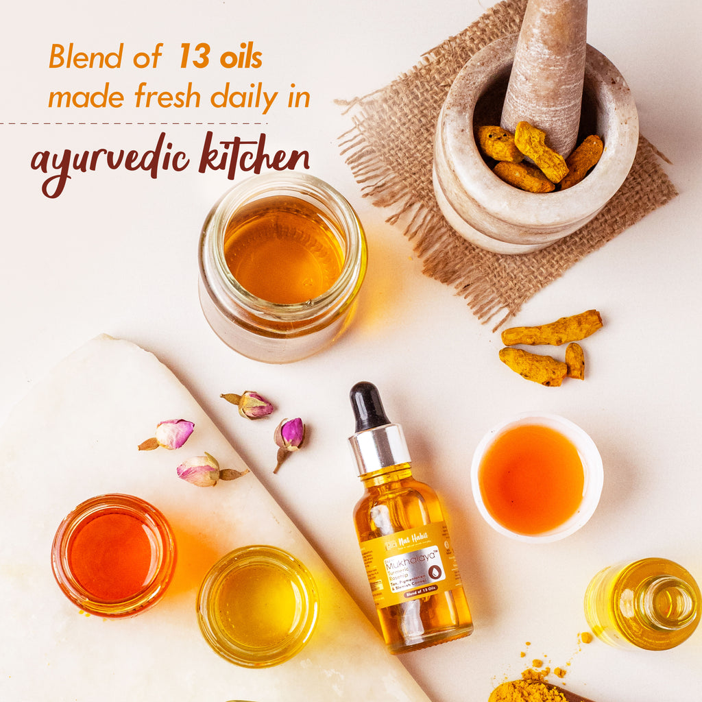 Pure Mukhalaya Turmeric Rosehip Facial Oil & Floral Jal Lavender Water Toner