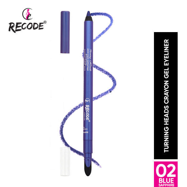 Turning Heads Crayon Gel Eyeliner Cum Kajal Pencil - Blue Sapphire