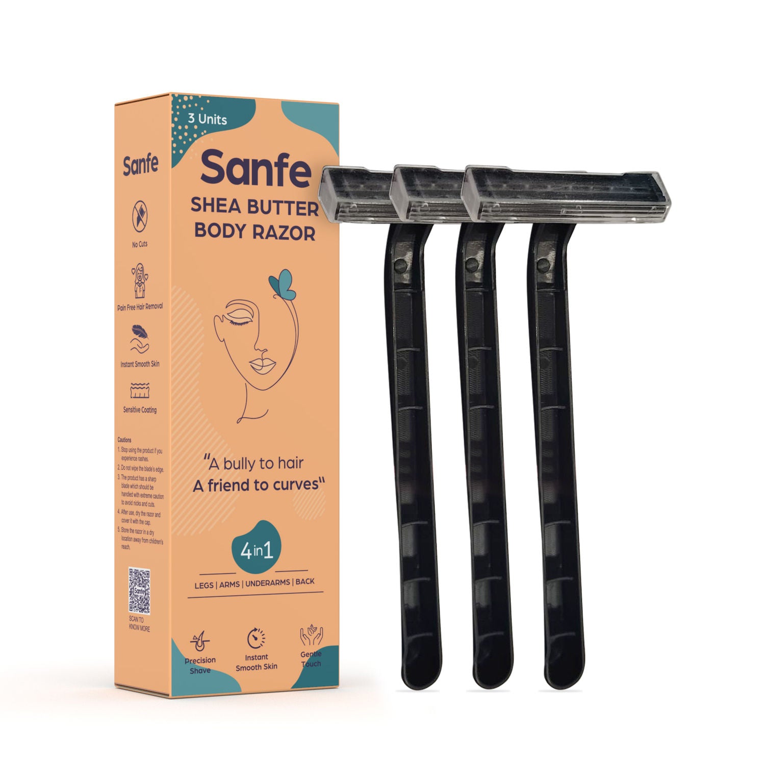 Shea Butter Body Razor 4 in 1 for Women