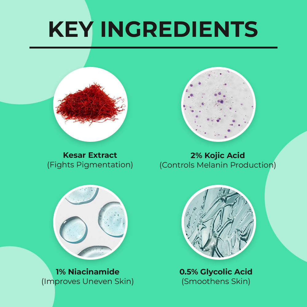 Kesar & 2% Kojic Acid Daily Pigmentation Correction Cream I Provides Even Skin Tone |30G