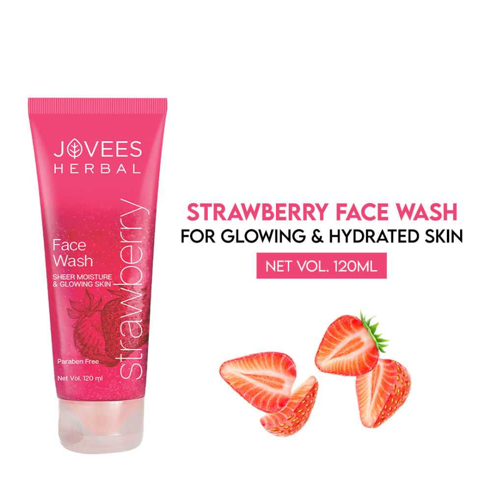 Herbal Strawberry Face Wash With Strawberry Extracts For Sheer Moisture & Glowing Skin