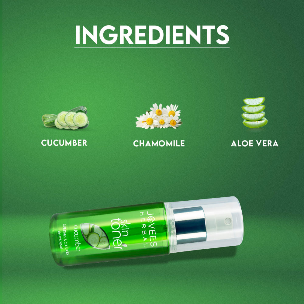 Herbal Cucumber Skin Toner For Oily & Acne Prone Skin Hydrating & Pore Tightening
