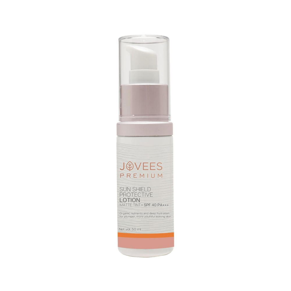 Premium Sun Shield Protective Lotion Spf 40 Matte Tint Lightweight And Oil Free