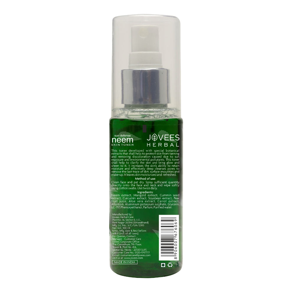 Herbal Sun Defence Neem Skin Toner Pore Tightening And Protection Against Sun Damage & Tanning - 100 ml