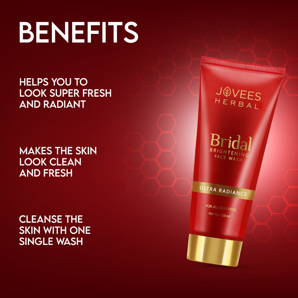 Herbal Bridal Brightening Face Wash For Ultra Radiance & Brightening Skin For All Skin Types - 120 ml