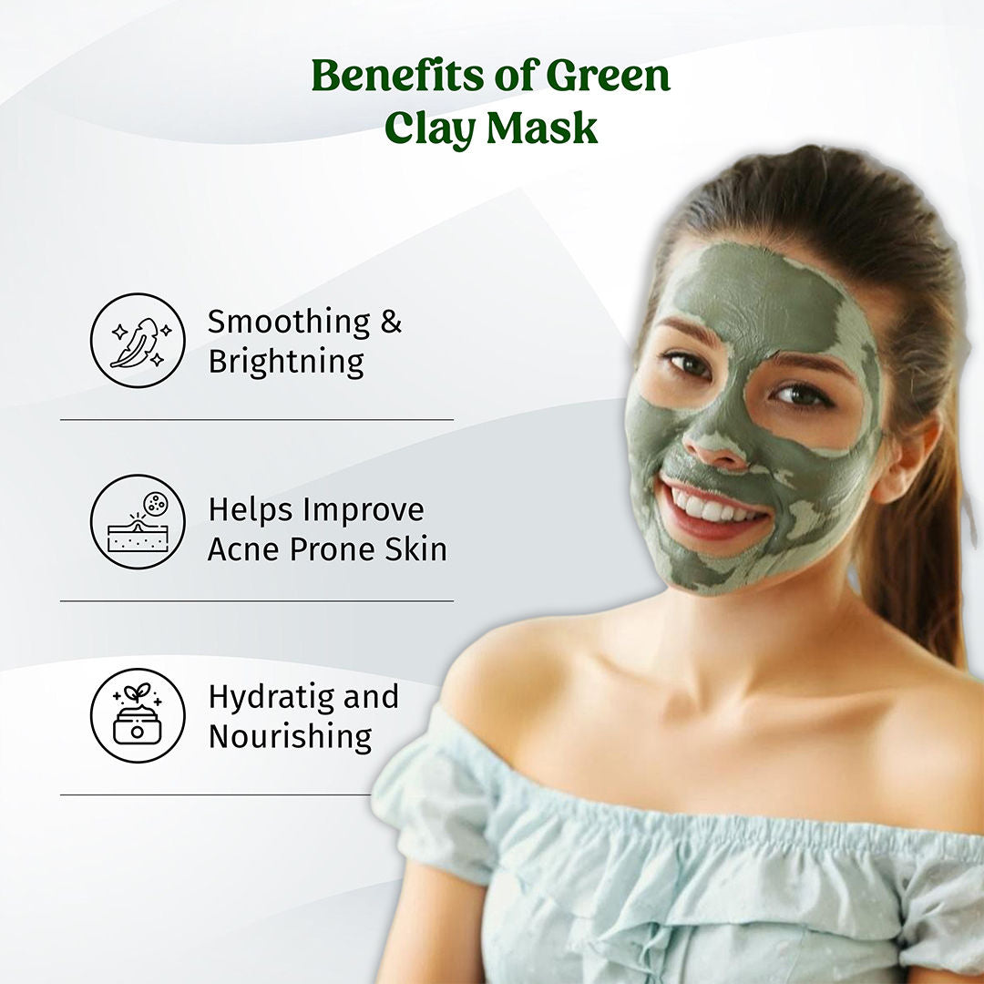 Clear Earth Glow Green Clay Facial Mask