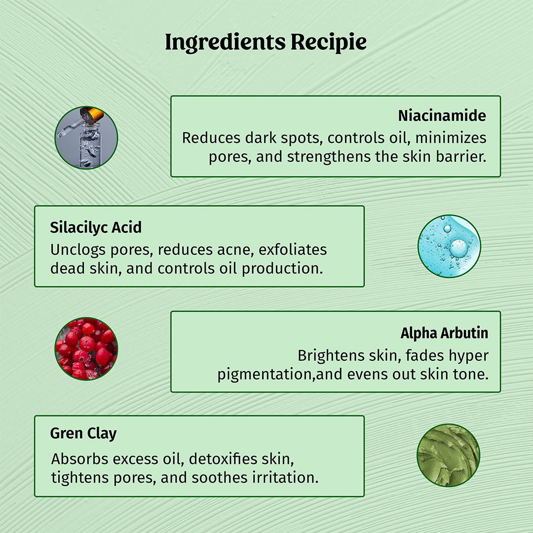 Clear Earth Glow Green Clay Facial Mask