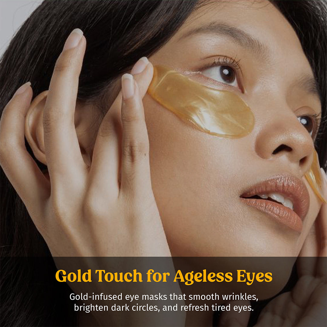 Gold E-Care Gel Eye Mask Reduces Dark Circles Hydrating, Brightening
