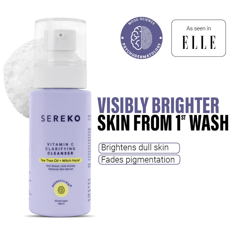 Vitamin C Clarifying Face Wash Cleanser For Brighter & Glowing Skin With Tea Tree Oil