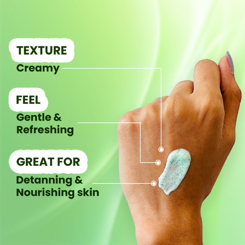 Moringa Gentle Face Scrub For Fresh Clear Skin Removes Blackheads Dead Skin Cells Tan