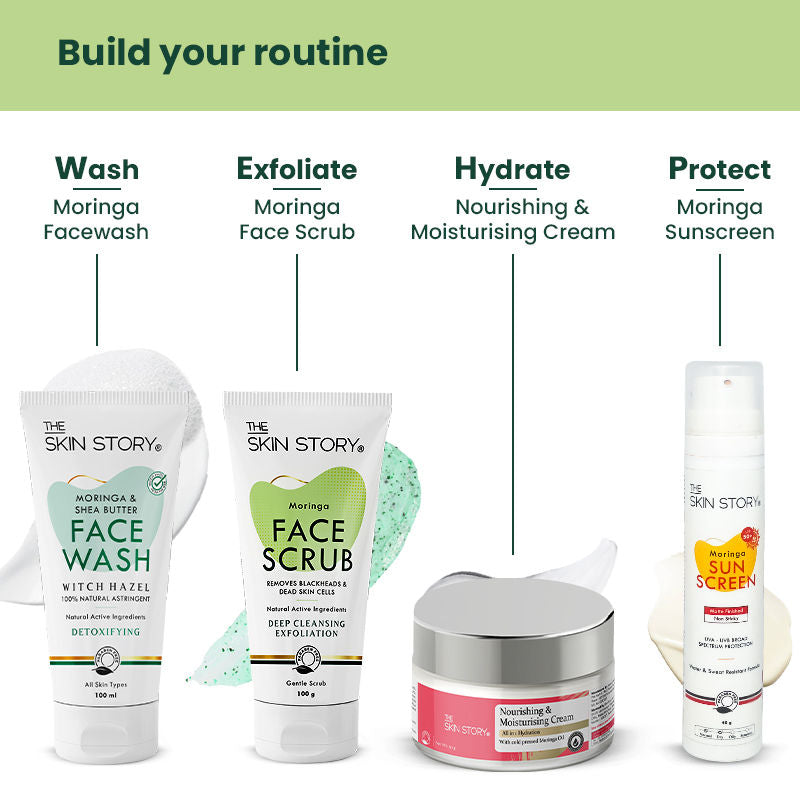 Moringa Gentle Face Scrub For Fresh Clear Skin Removes Blackheads Dead Skin Cells Tan