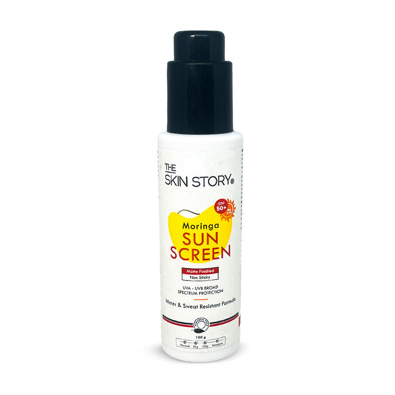 Moringa Face Sunscreen SPF 50+ PA+++ For Detan, Anti-Aging, No White Cast, Non Sticky