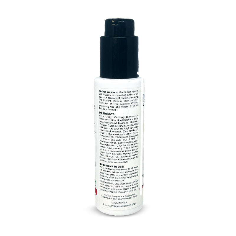 Moringa Face Sunscreen SPF 50+ PA+++ For Detan, Anti-Aging, No White Cast, Non Sticky