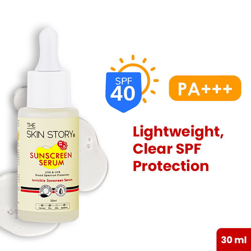 Invisible Liquid Sunscreen Serum For Face, SPF 40 PA+++ With Vitamin E, No White Cast