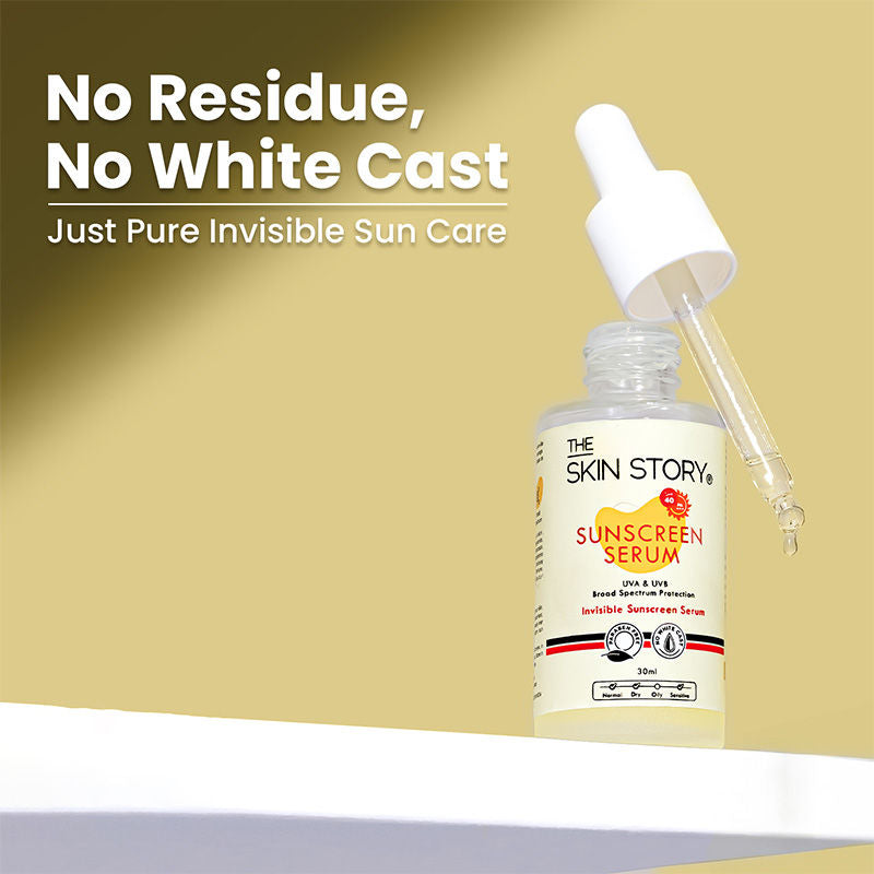 Invisible Liquid Sunscreen Serum For Face, SPF 40 PA+++ With Vitamin E, No White Cast