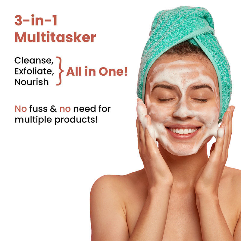 3 in 1 Multi Action Face Mask, Scrub & Wash For Deeply Cleansed, Healthy Looking Skin
