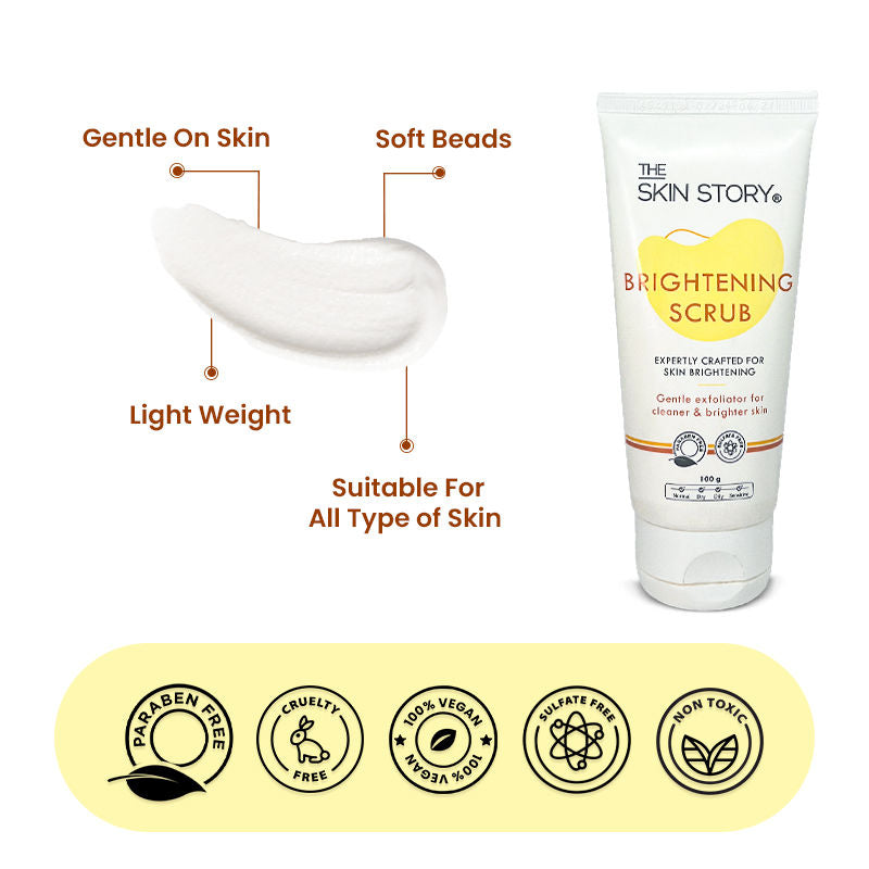 Salicylic Acid Brightening Face Scrub Removes Tan Excess Oil Blackheads & Whiteheads