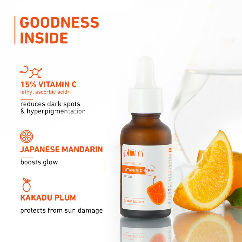 15% Vitamin C Glow Face Serum - Dermat Tested To Fight Dark Spots- Pigmentation & Dull Skin