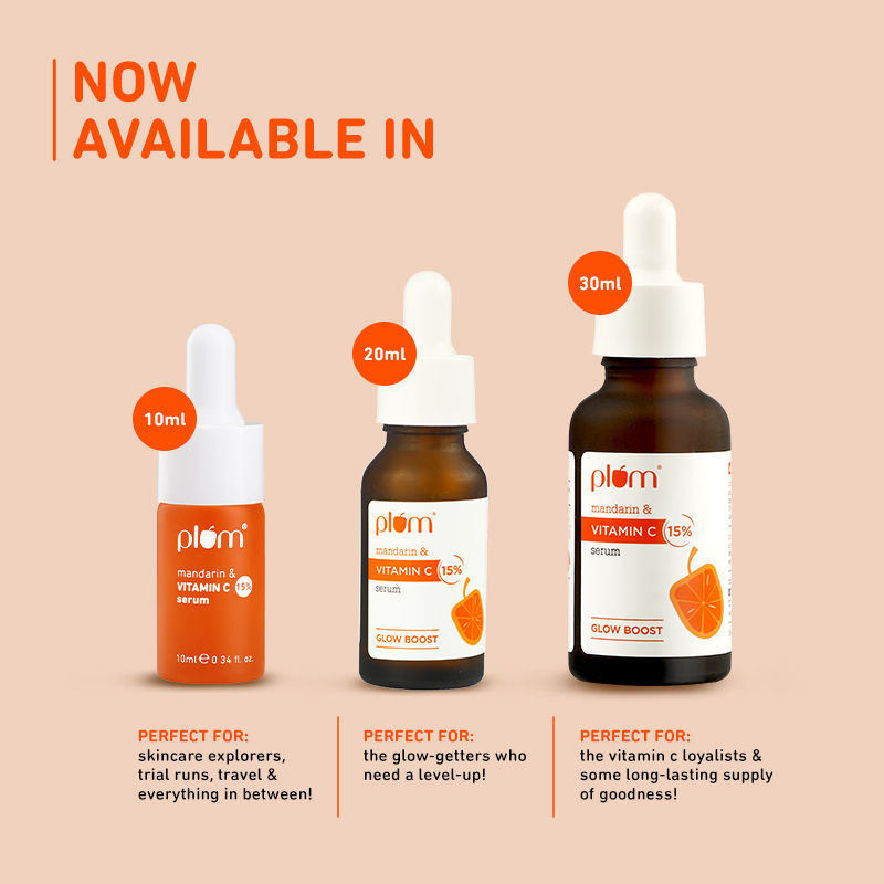 15% Vitamin C Glow Face Serum - Dermat Tested To Fight Dark Spots- Pigmentation & Dull Skin