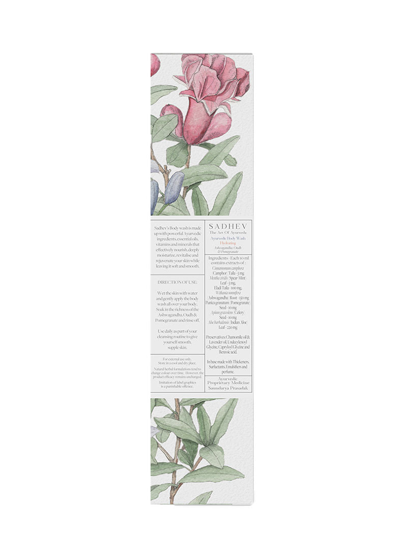 Ayurvedic Ashwagandha, Oudh & Pomegranate Hydrating Body Wash
