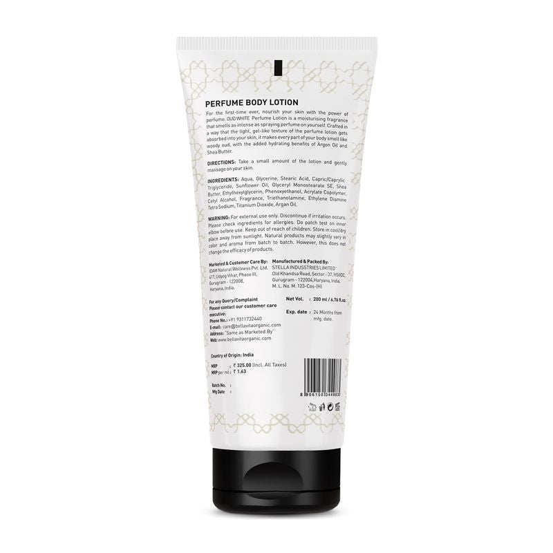 Bella Vita Oud White Perfume Body Lotion