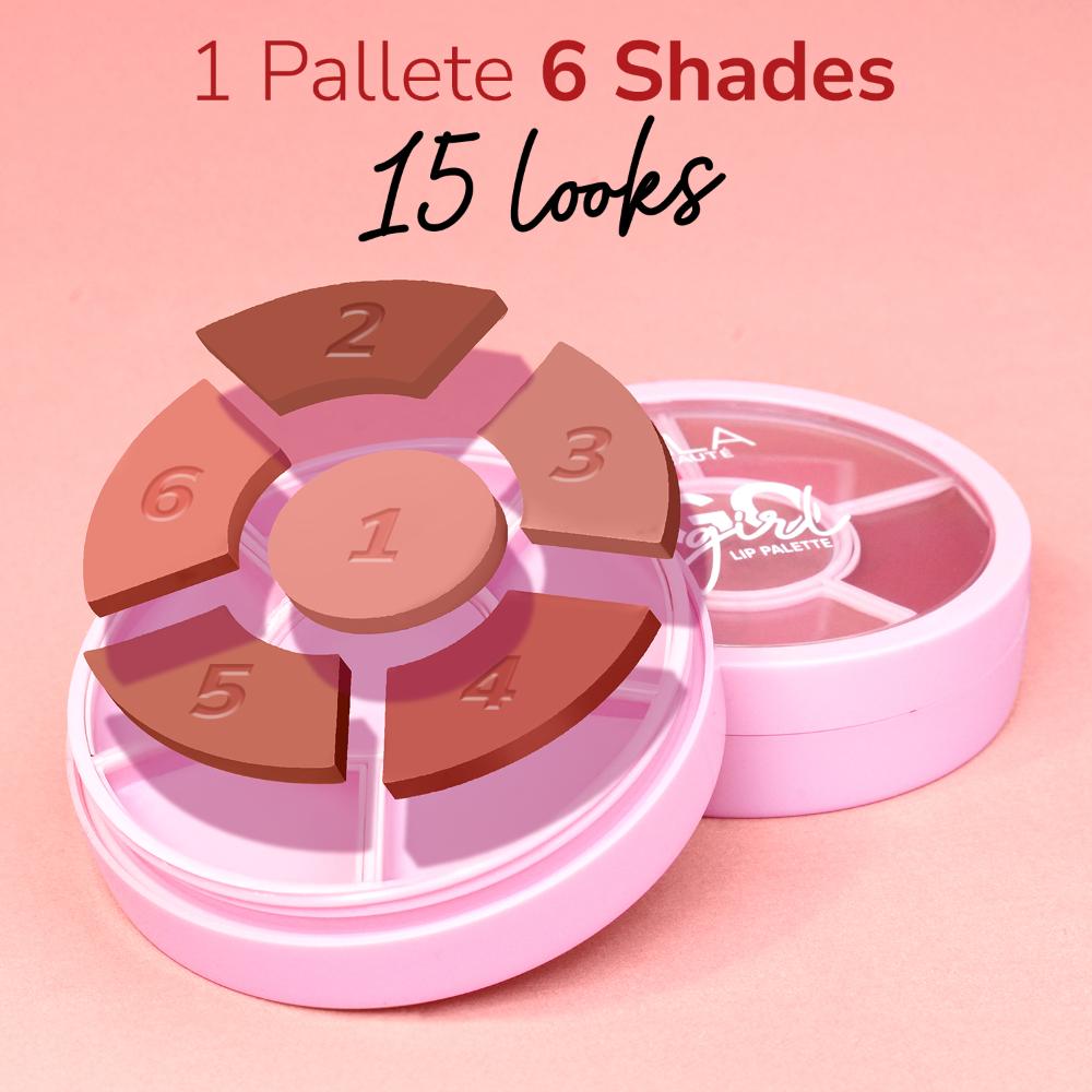 Mila Beaute Go Girl Lip Palette With Hyaluronic Acid & Pomegranate Extract