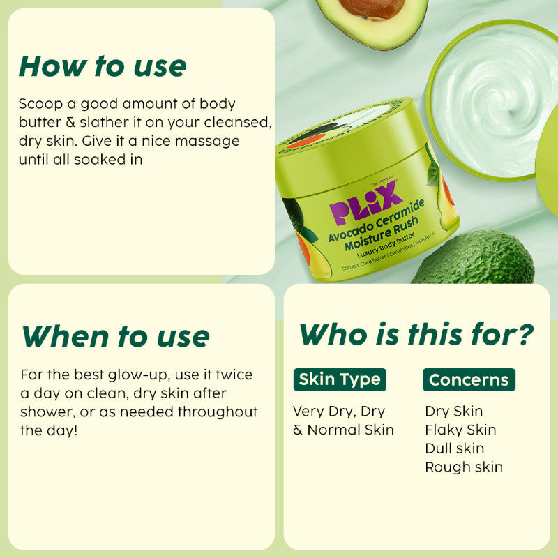 Avocado Ceramide Moisture Rush Luxury Body Butter