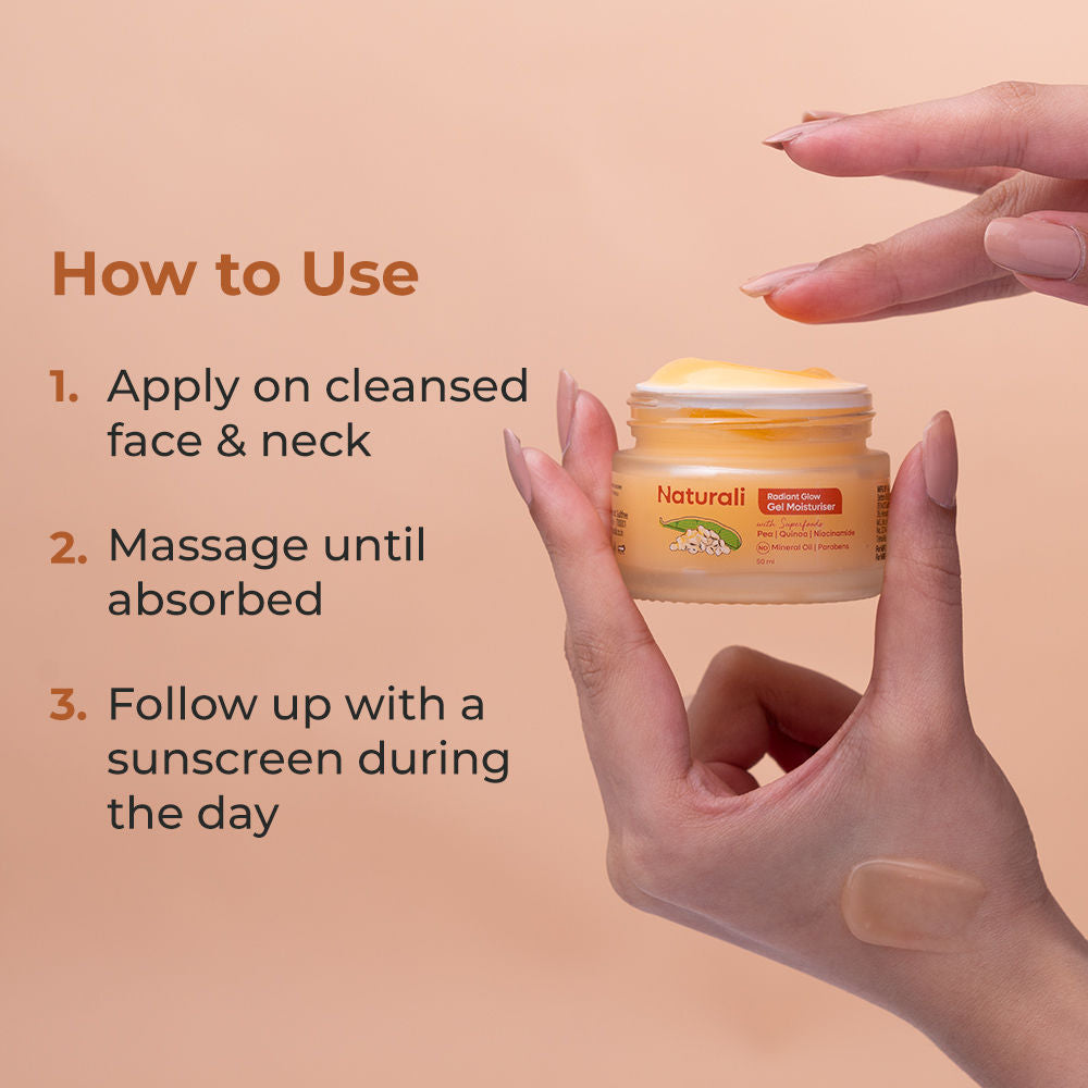 Radiant Glow Gel Moisturiser with Superfoods Pea, Quinoa & Niacinamide