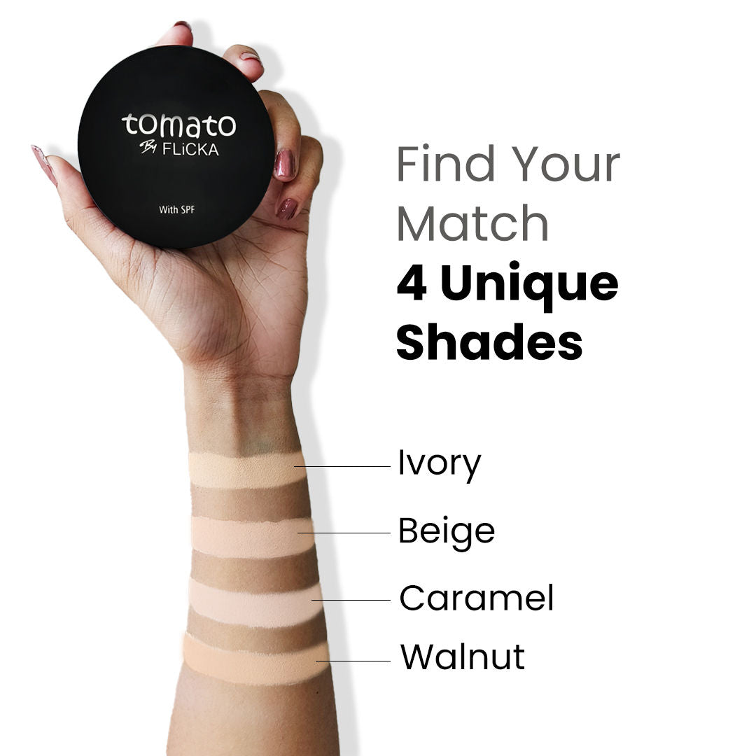 Tomato Compact Powder With Spf Matte Finish Lightweight & Shine Control