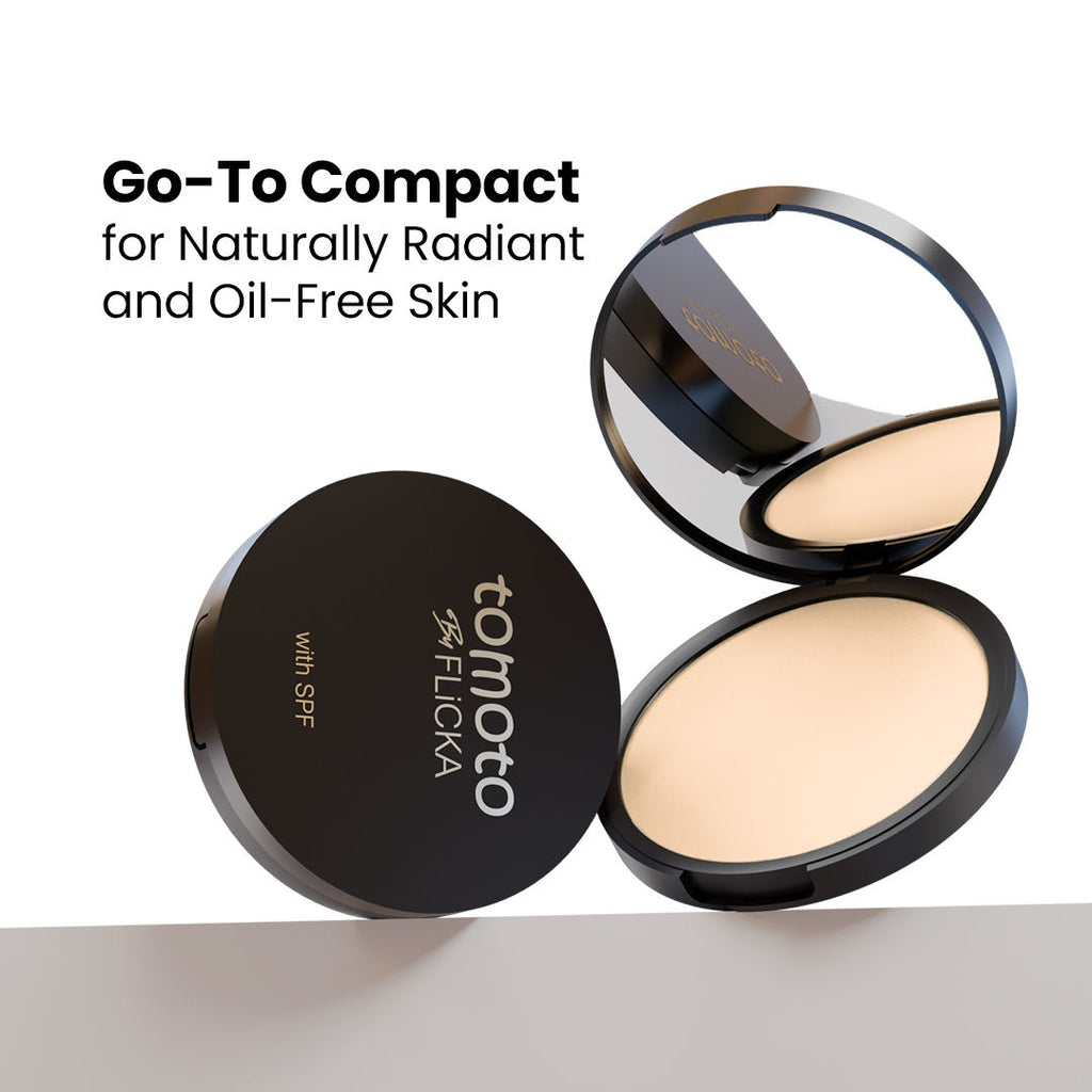 Tomato Compact Powder With Spf Matte Finish Lightweight & Shine Control