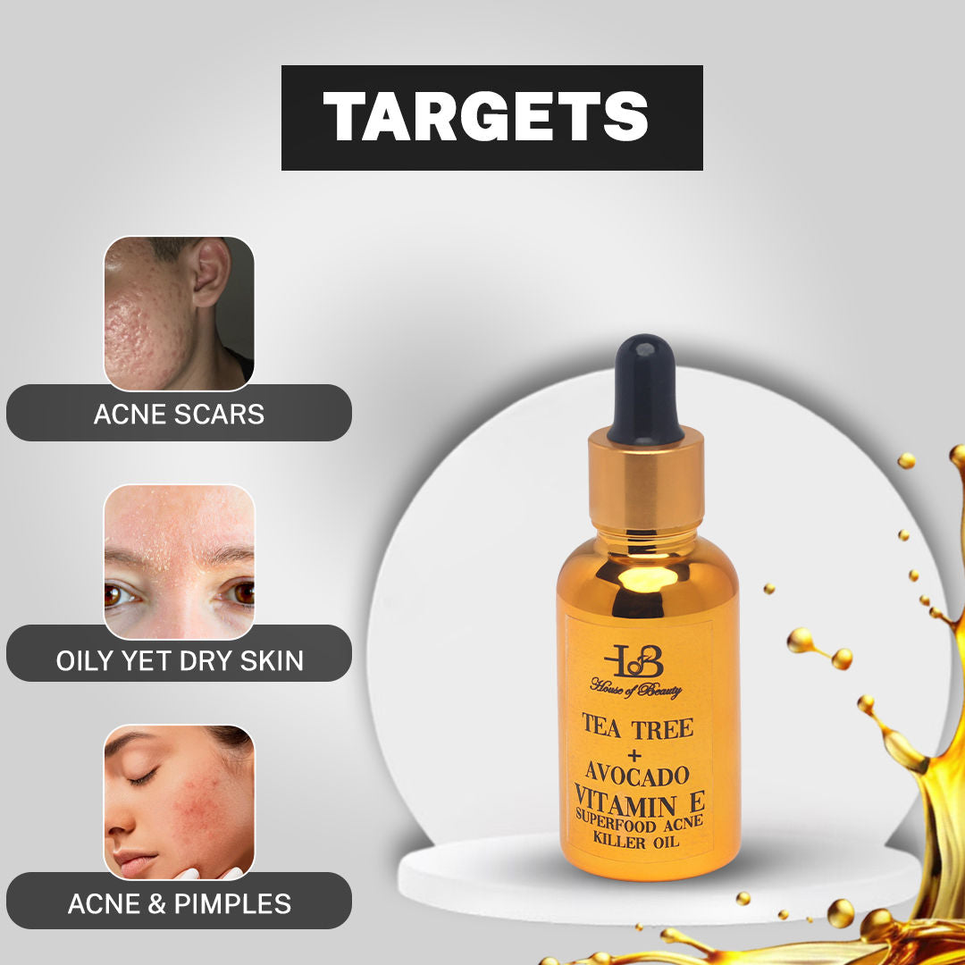 Tree Tea + Avocado Vitamin E Oil Super Food Acne Killer Oil
