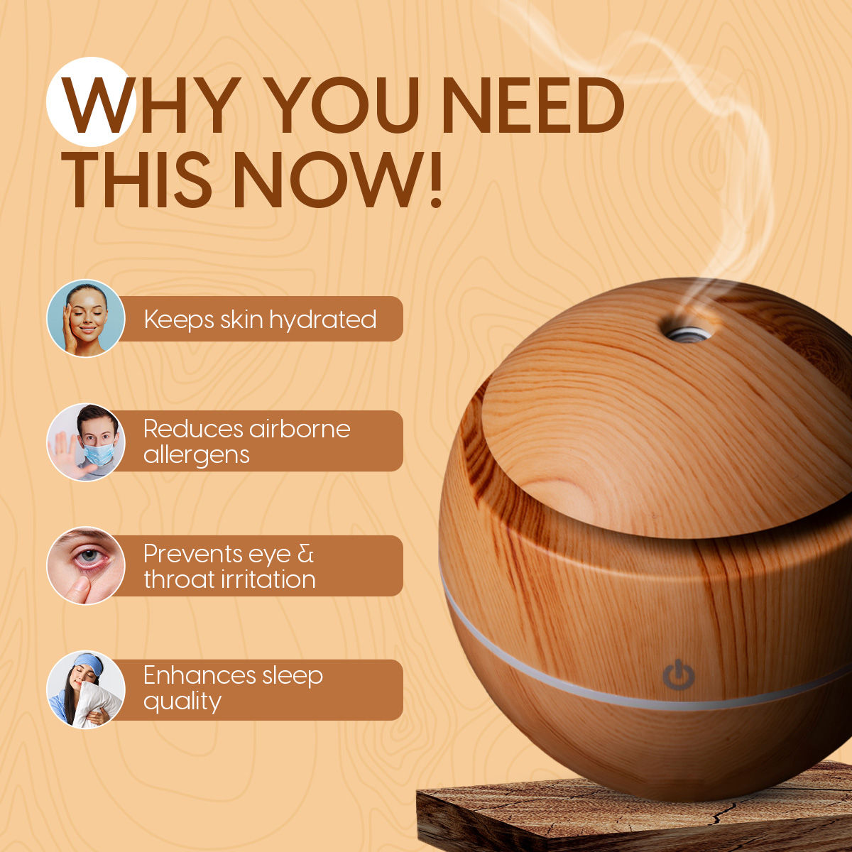 Cool Mist Essential Oil Humidifier Aroma Diffuser