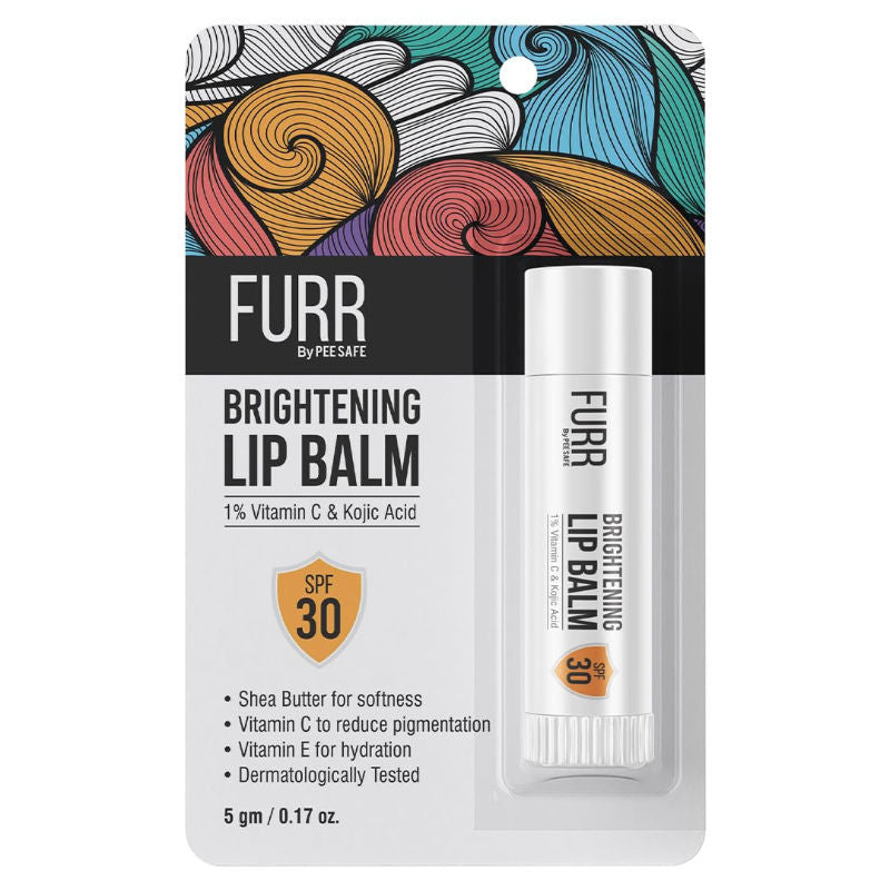1% Vitamin C & Kojic Acid Brightening Lip Balm With SPF 30 - Almond Oil, Shea Butter & Vitamin E