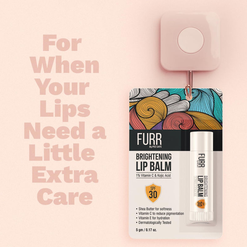 1% Vitamin C & Kojic Acid Brightening Lip Balm With SPF 30 - Almond Oil, Shea Butter & Vitamin E