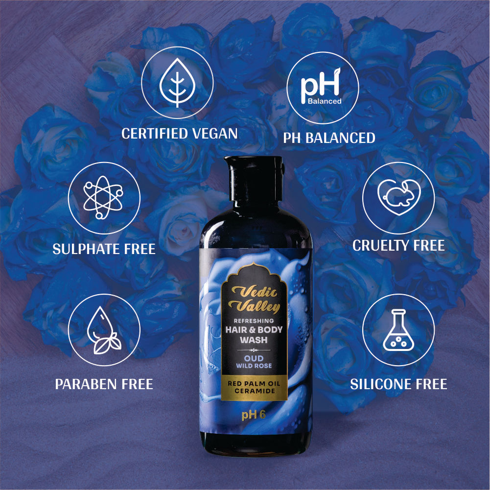 Refreshing Oud Wild Rose Hair & Body Wash