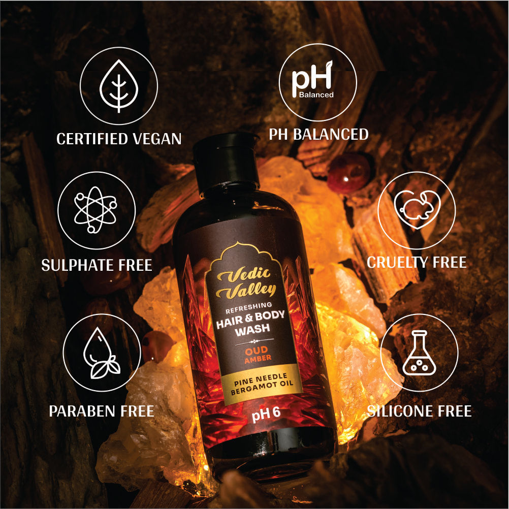 Refreshing Hair & Body Wash Oud Amber