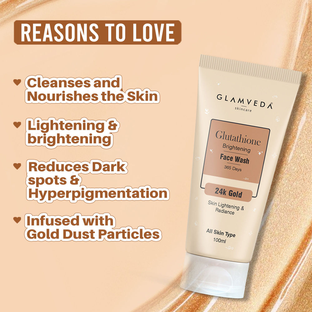 Glutathione Brightening 24 K Gold Face Wash