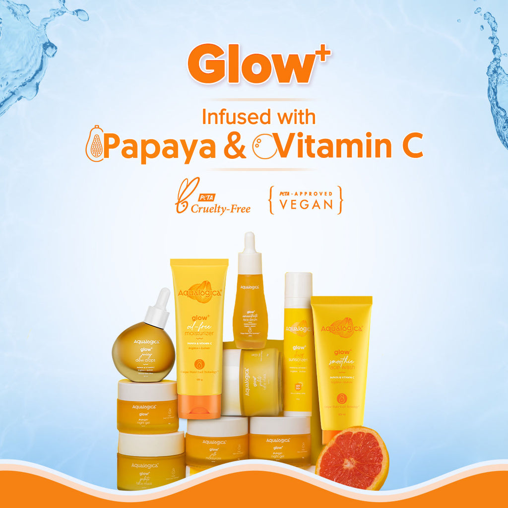 Glow+ Oil Free Moisturizer with Papaya & Vitamin C for Glowing Skin