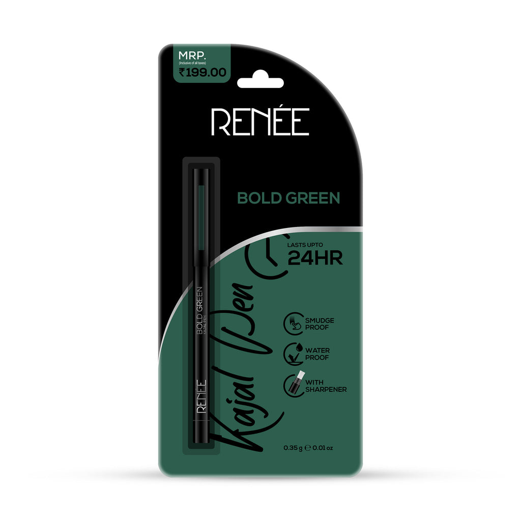 Kajal Pen With Sharpener - Bold Green