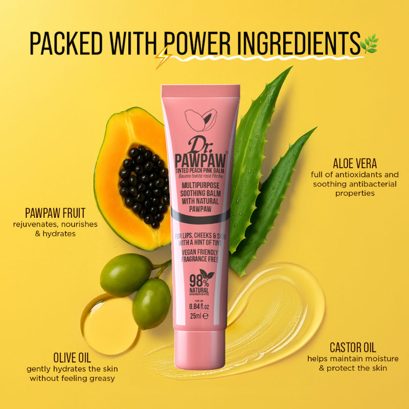 Tinted Peach Pink Lip Balm