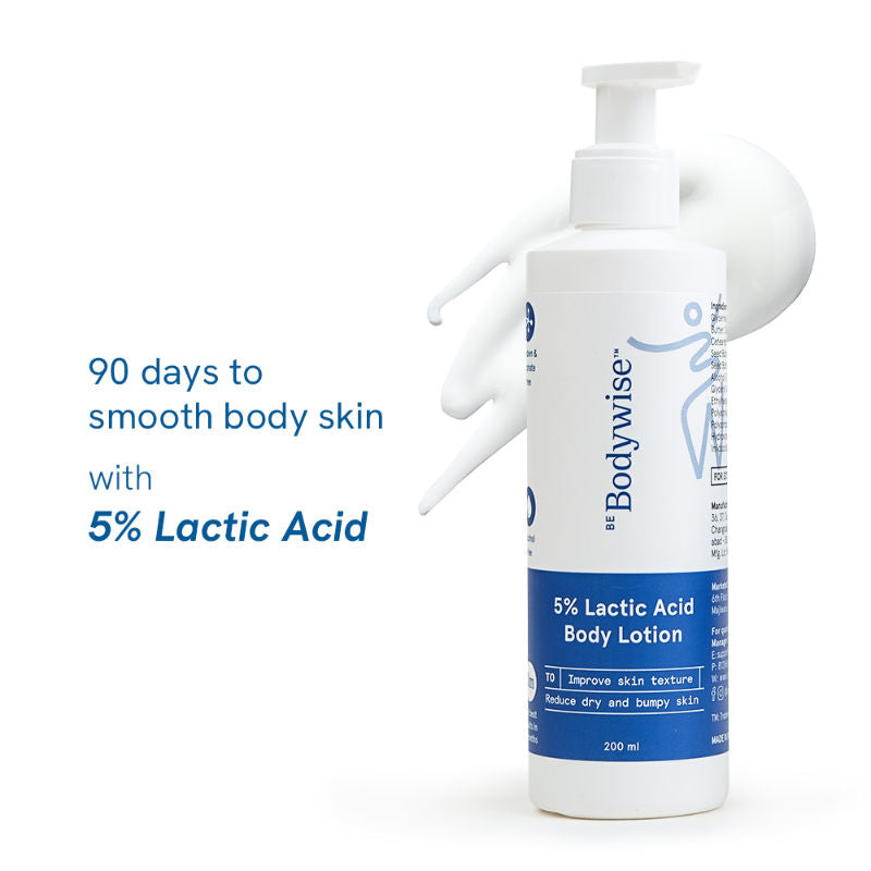5% Lactic Acid Body Lotion - For 24H Moisturization, Improved Skin Texture, Smooth Skin