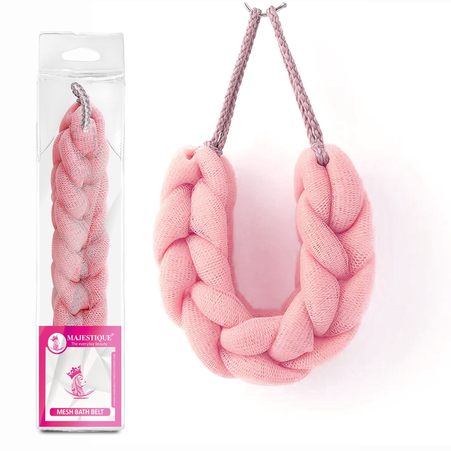 Mesh Bath Belt Shower Sponge (Color May Vary)