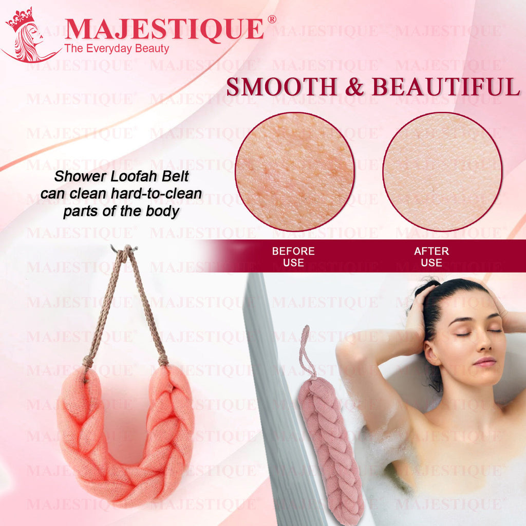 Mesh Bath Belt Shower Sponge (Color May Vary)